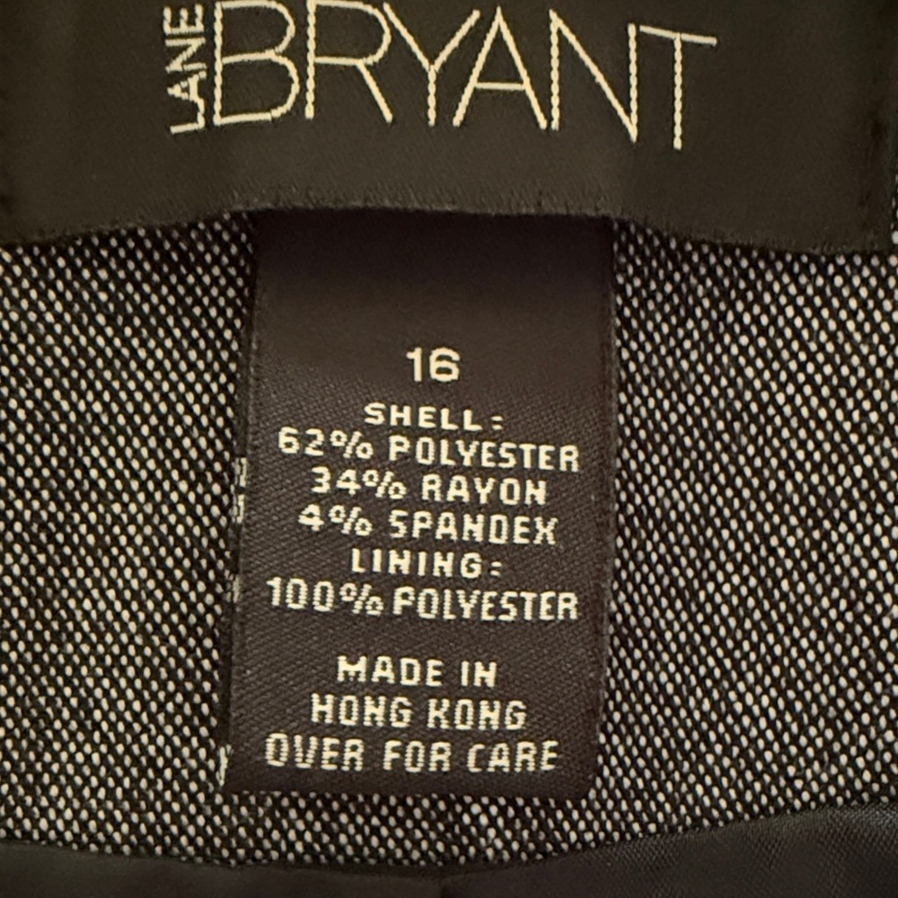 Lane Bryant Women's Charcoal Gray and Black  Blazer size 18 - Picture 7 of 10